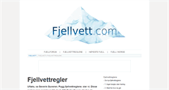 Desktop Screenshot of fjellvett.com